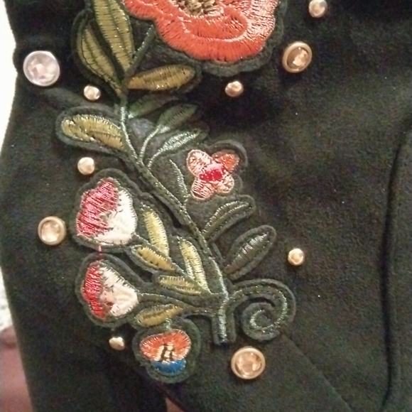 NIB MIDWAY LENGTH FAUX SUEDE BOOTS WITH EMBROIDERY IN BLACK SZ 39, 40 - Picture 7 of 10